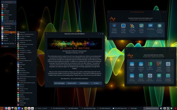 AV Linux MX Edition 21.2.1 and MXDE-EFL 21.2.2 Released